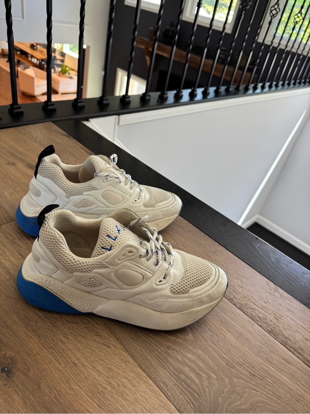 Stella McCartney Cream and Blue Men's Platform Sneakers